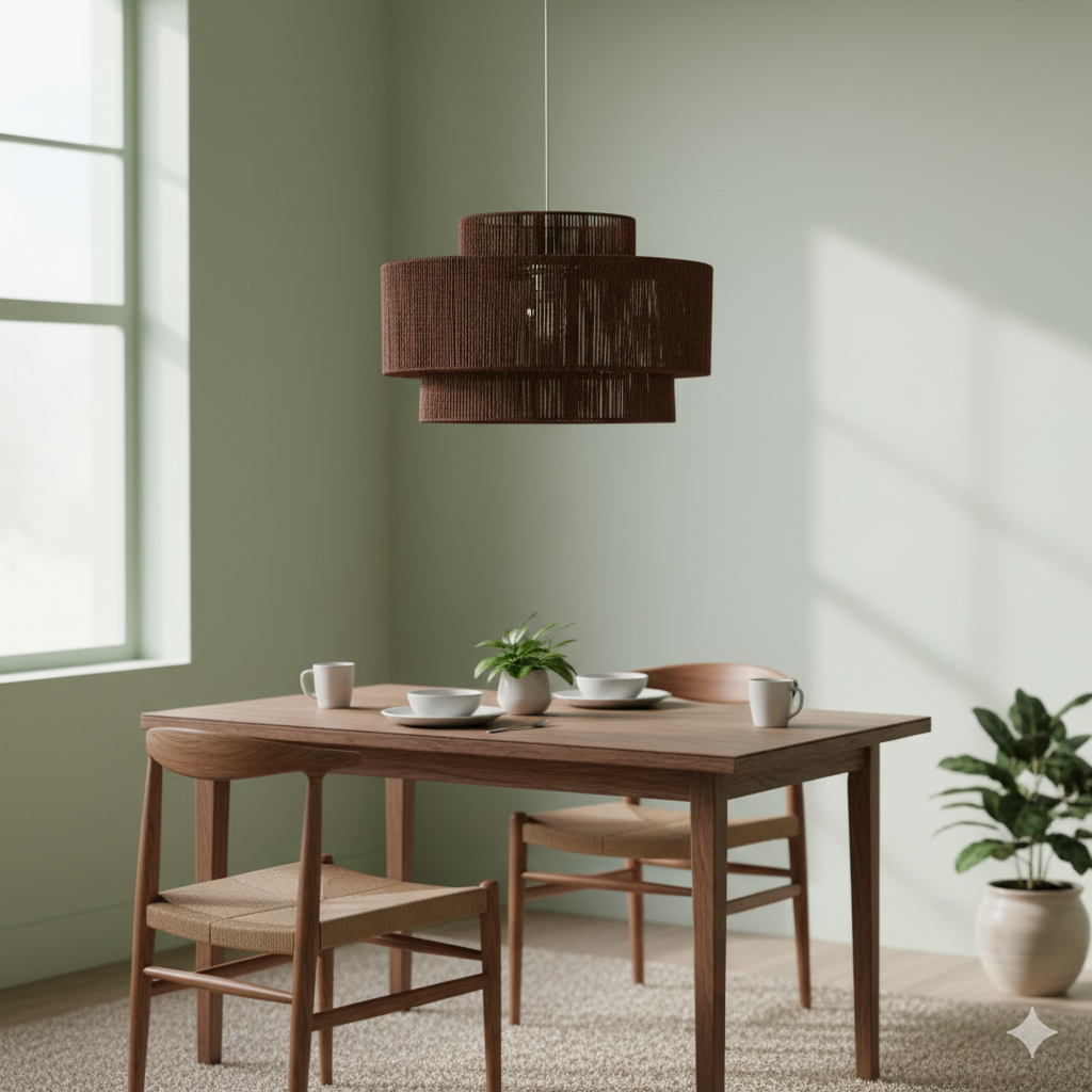 Plafonnier bohème rétro Chocolat | Collection MORONDAVA