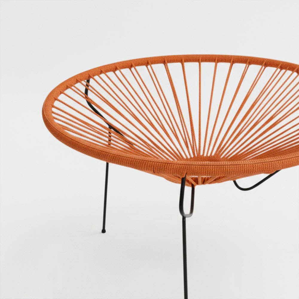 Table basse ronde Orange - bohème chic | 60cm