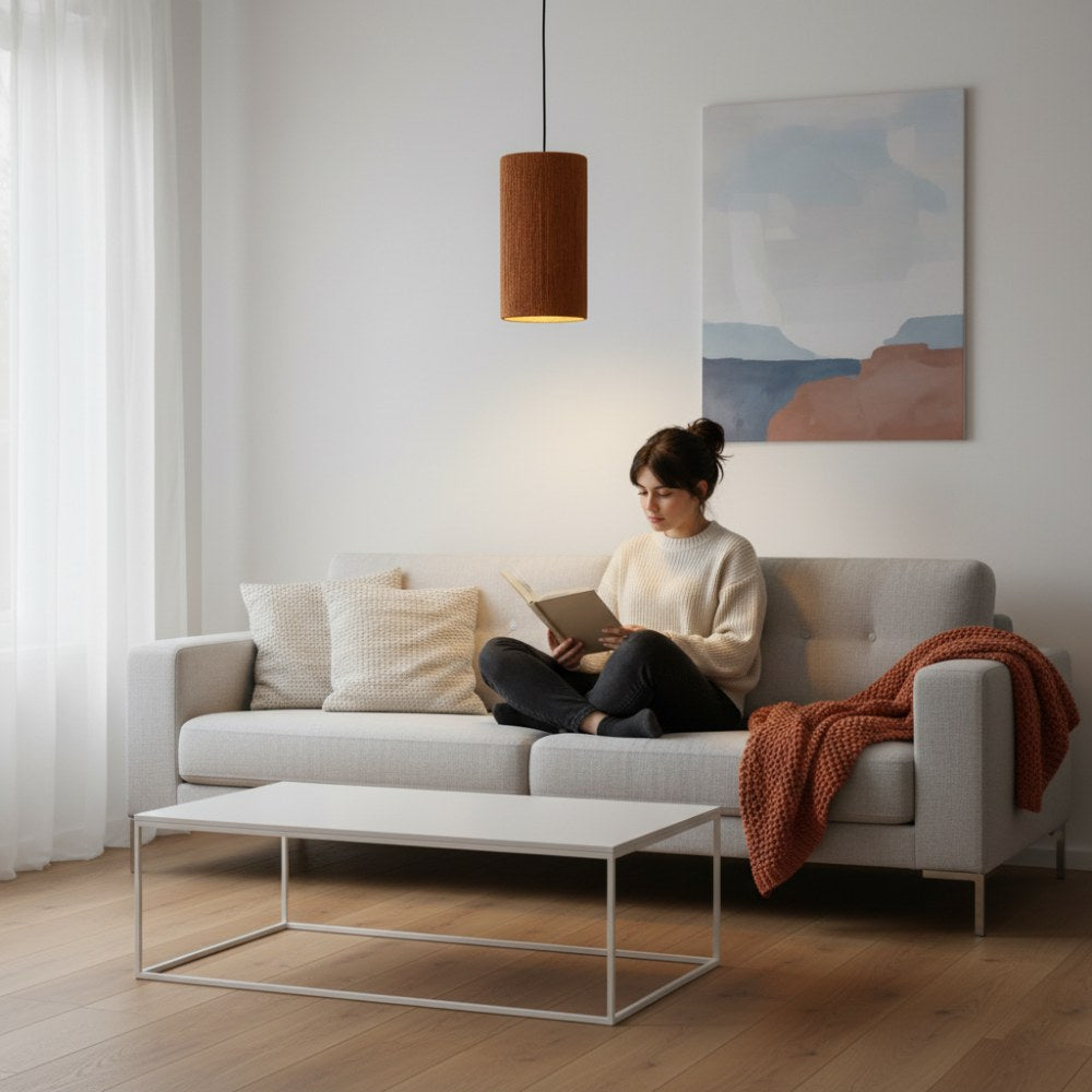 Plafonnier cylindrique bohème Cannelle | Collection ANTALAHA